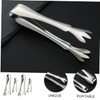 KICHOUSE 4-Piece Set Stainless Steel Ice Cube Tongs Heavy Duty