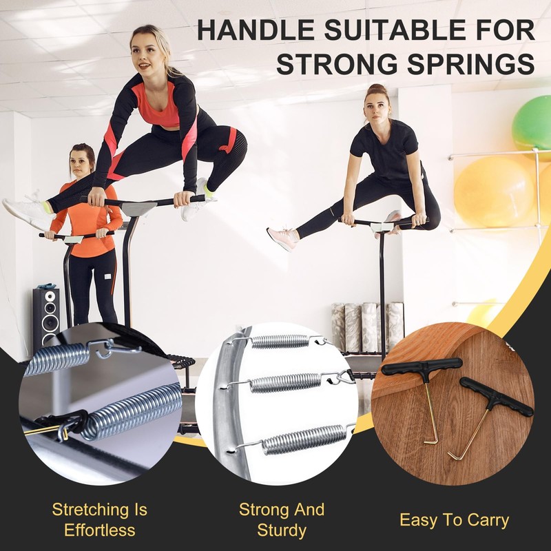TIESOME 3Pcs Trampoline Spring Pull Tool Kit, Trampoline T-Hook Puller