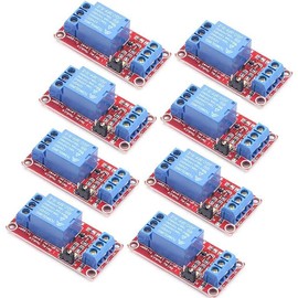 8PCS 5v Relay Module 1 Channel Relay Board for Raspberry Pi with Opto-Isolated High or Low Level Trigger 5v 1 Channel Switch for Arduino
