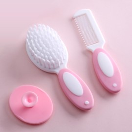 Baby Grooming Set，Baby Health Care Set Baby Brush Soft Bristles 3 Piece Baby Care Set Baby Hair Brush and Comb Set Baby Hair Brush Baby Comb Silicone Baby Cradle Cap Brush Set