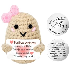 Lucky Charm Positive Potato Pocket Hug Gifts, Positive Potato, Creative Knitting Wool Potato Doll, Lucky Charm Exam, Best Friend Gifts Small Gifts for Women and Boyfriend
