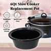 6qt Slow Cooker Ceramic Pot Replacement, Compatible with Crockpot Models
