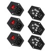 Qjaiune 6PCS IEC320 C14 Inlet Power Plug Socket, 250V 10A