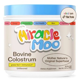 Miracle Moo Colostrum Supplement for Gut Health, Hair Growth, and Immune Support
