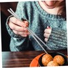 BIUDECO 5-Pair Non-Slip Chopsticks Set Stainless Steel Tableware for Home