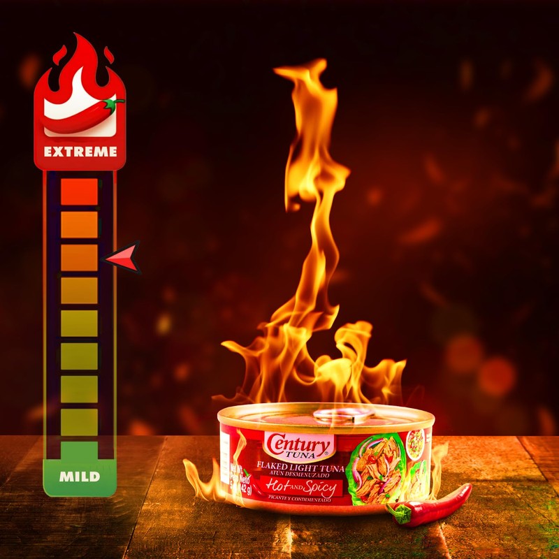 Century Tuna Hot and Spicy, 4.9 Ounce (Pack of 12)