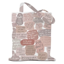 Inspirational Bible Tote Bag Religious Gifts Reusable Grocery Bags Spiritual Gifts Christian Gifts for Women Mom Friend Beach Bag Weekender Bag for Shopping Camping Vacation Christmas Birthday Gifts