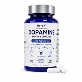 Dopamine Brain Food with L-Tyrosine, Focus & Mood Support, 120 Capsules