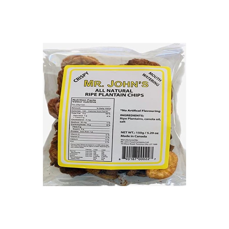 Mr johns ripe plantain chips pack of 5