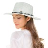 C.C Panama Hat with Multi Thread and Rhinestone Trim Band