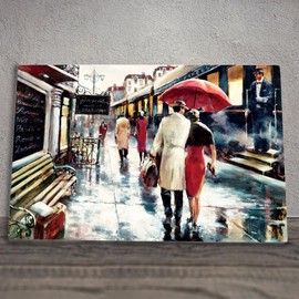 Global Designs Metropolitan Station Ceramic Tile Picture Plaque Sign Wall Art Paris Train Station Scene By Brent Heighton 20x30cm