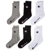 Champion Unisex Socks (Pack of 6), Light grey melange/white/black
