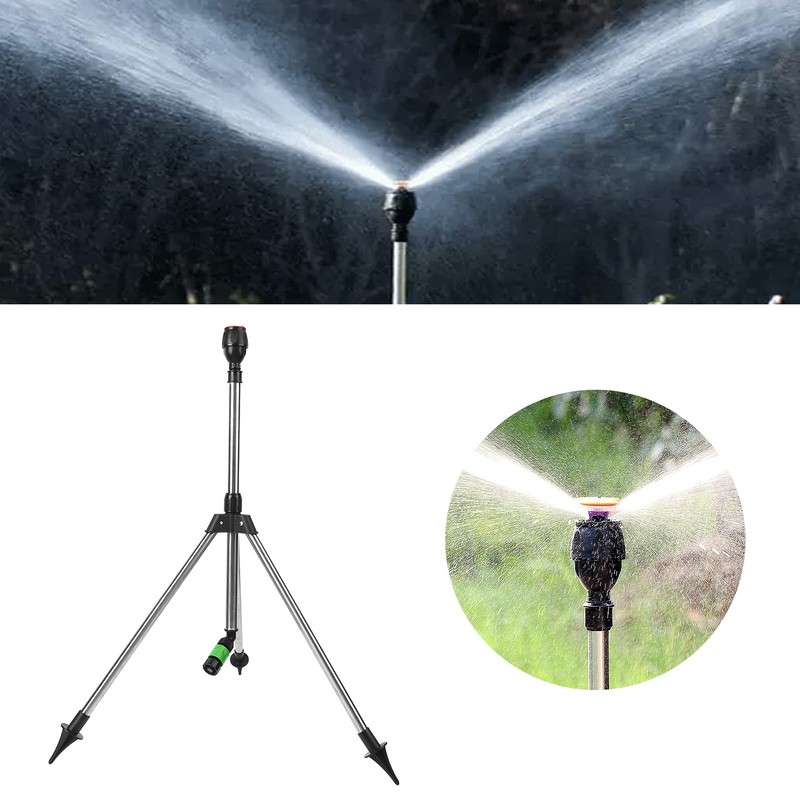 Sprinkler Tripod 360 Degree Rotating Automatic Irrigation Head Liftable Spraying