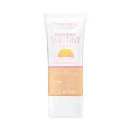 COVERGIRL Clean Fresh Blurring Skin Tint with SPF 30, 420 Light/Medium Neutral, Liquid Foundation, Soft Matte Finish, Smooths, Brightens, Blurs Pores, Mineral Sunscreen, Vegan Formula
