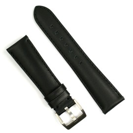 Black Calf Leather Watchband for Bell & Ross Original Vintage BR123 BR126 Tang Medium