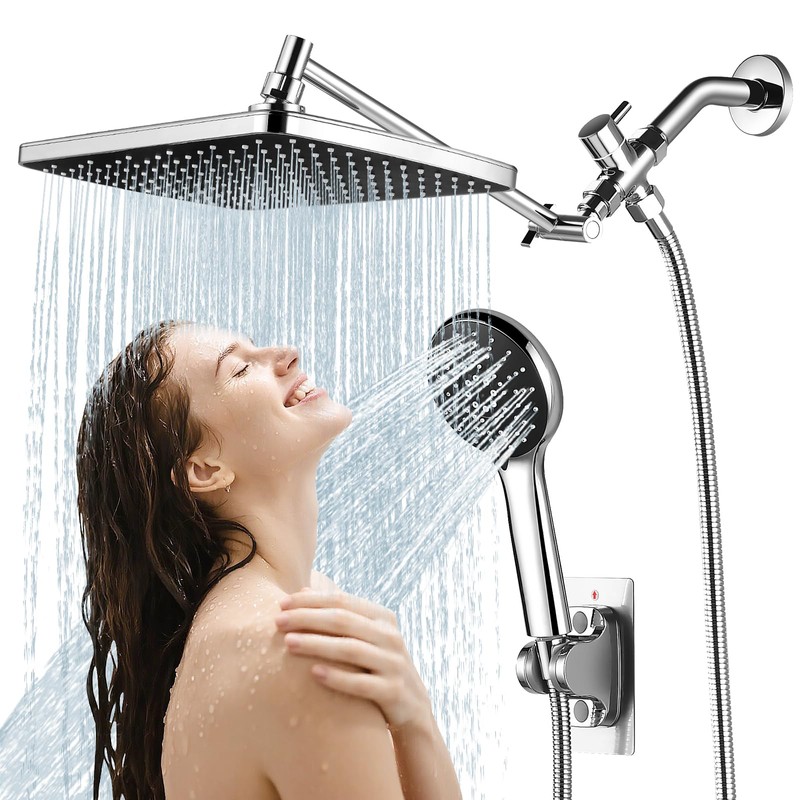RNDIOZD Rain Shower Head with Handheld, 11.8 Inch High Pressure