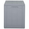 vidaXL Patio Storage Box- 47.6-Gallon Capacity- Gray PP Rattan- UV