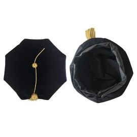 Newrara Unisex Deluxe Doctor Gown, Hood and Tam - 8 Sided Package (Sky Blue, 8 Side, 51)