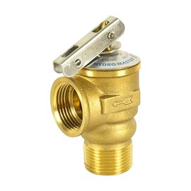 HYDRO MASTER Válvula de alivio de seguridad con rosca de 3/4 pulgadas 150 PSI ASME para agua caliente (150 PSI)