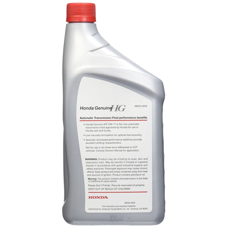Honda - 08200-9008 DW-1 Automatic Transmission Fluid, 1 quart, Pack