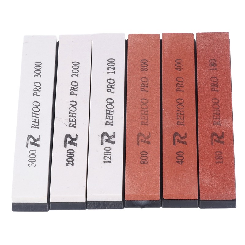 6pcs Whetstone White Corundum Multifunctional 80 400 800 1200 2000