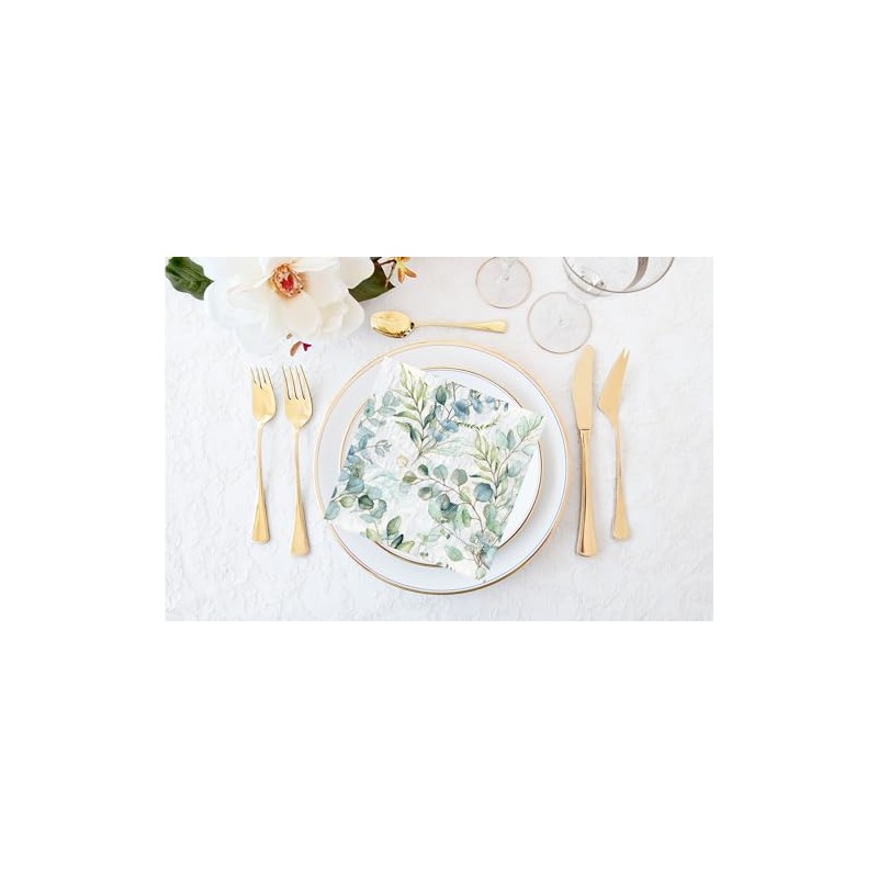 20 Napkins Eucalyptus, Eucalyptus Napkins, Wedding Party Napkins, 33 x