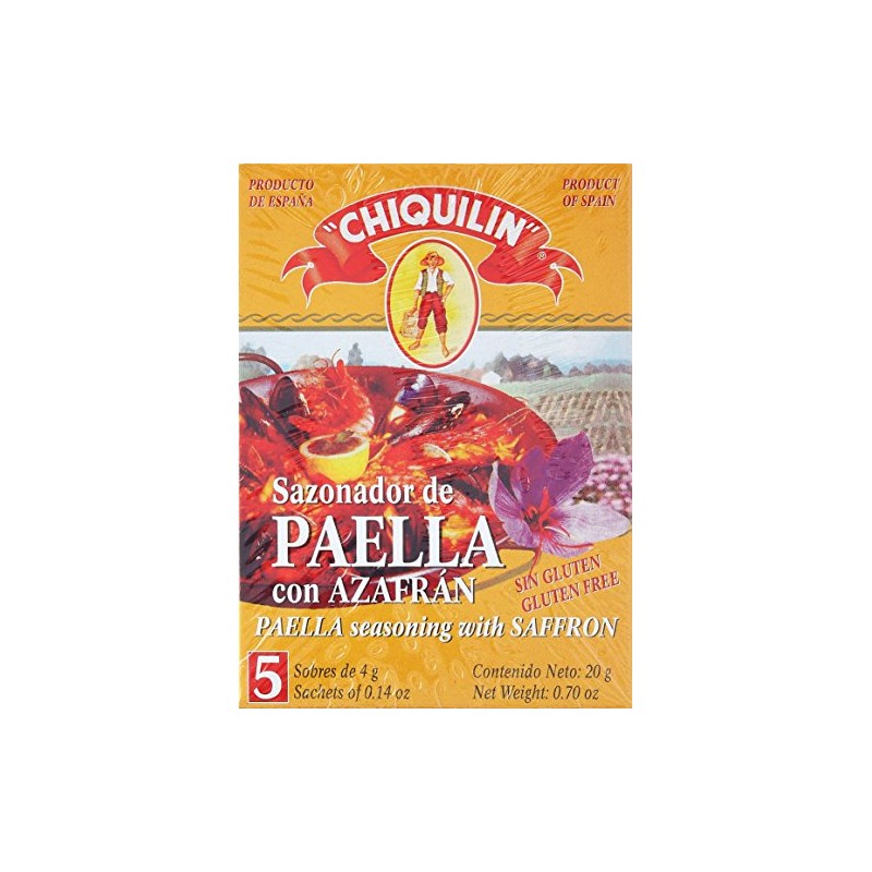 Delicias de Espana, Paella Seasoning with Saffron (Sazonador de Paella