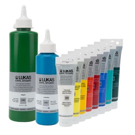Lukas CRYL Studio Artist Acrylic Paint, Light Grey, 125 ml Tube - High Pigment Acrylic Paints for Canvas Painting, Large Scale Works - Medium-Viscosity, Water-Mixable, Fast Drying