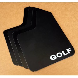 StreetRays 15-19 VW Golf / GTI MK7 Mud Flaps STARTER Set BLACK w/ Vinyl Logo