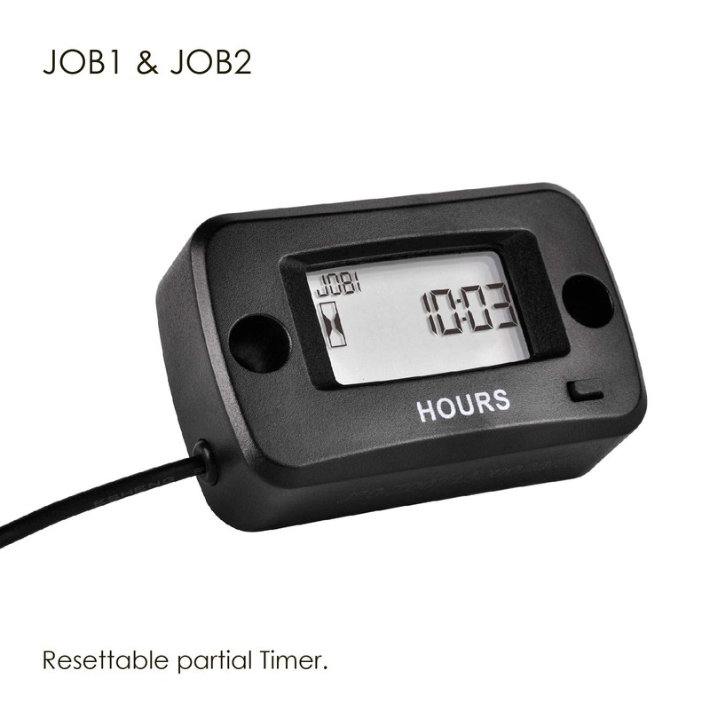 Jayron JR-HM019 Digital LCD Waterproof Gasoline Engine Hour Meter Maintenance