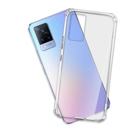mtb more energy® Soft Armor Case Compatible with Vivo V21 4G, V21 5G (6.44 Inches) - Reinforced Corners - Camera Protection - 1.5 mm TPU - Protective Case Cover