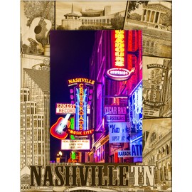 Saddle Mountain Souvenir Nashville Tennessee Laser Engraved Wood Picture Frame Portrait (4 x 6)