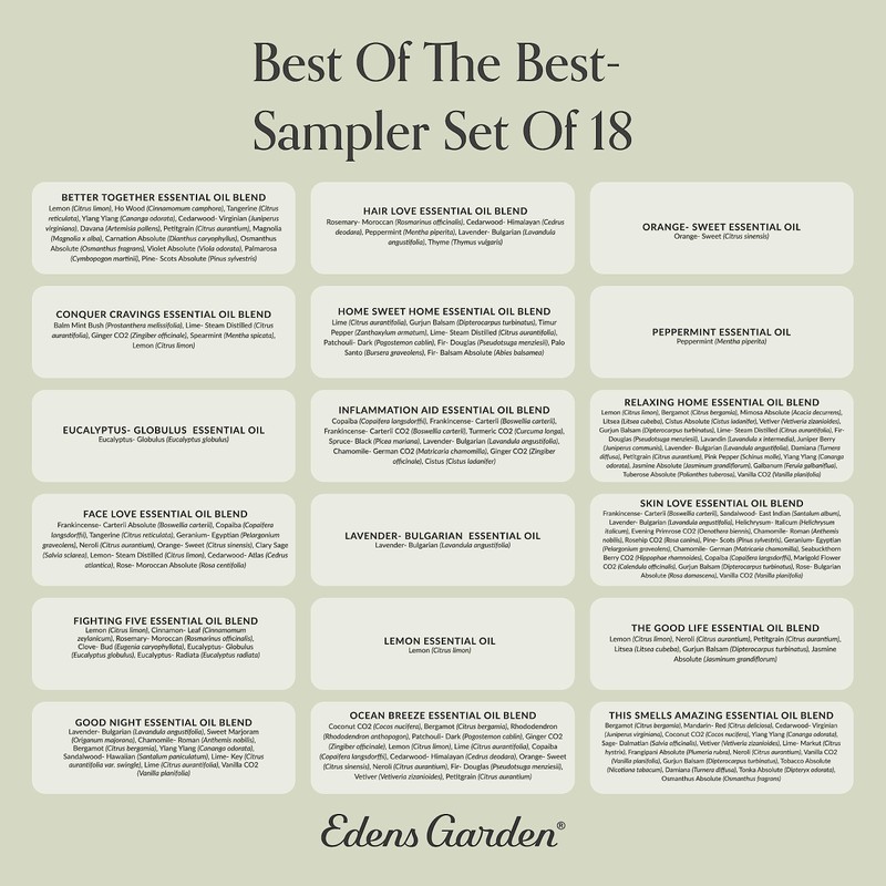 Edens Garden Essential Oils Best of The Best Sampler 18