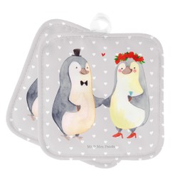 Mr. & Mrs. Panda Set of 2 Pot Holders Penguin Marriage - Gift, Pot Glove, Couple, Bride, Man, Marriage Proposal, Oven Glove, Friend, Beautiful