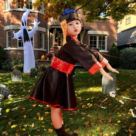 Formemory Halloween Cosplay, Kyonshi, Chinese Zombie, Yo-Kai, Kids, Cosplay, Cute, Costume, Chinese Costume, Chinese Costume, Lolita, Kyonshi Clothing, Popular, Costume, Halloween Festival, Cultural