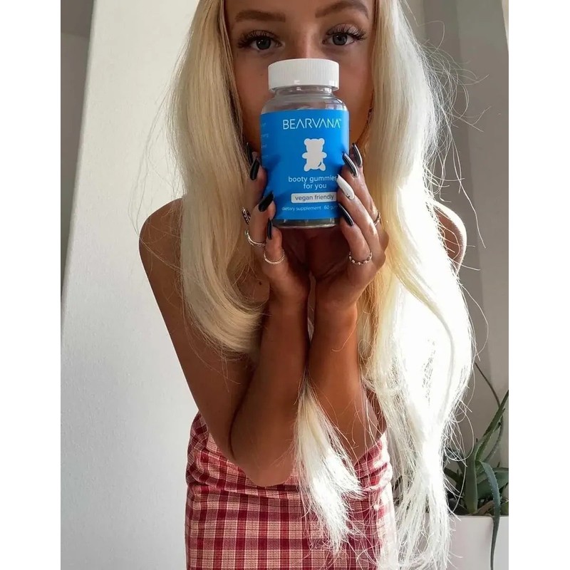 Bearvana Gomitas Azul Booty Gummies Con 60 Gomitas Hecho Usa
