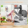 Cordless Immersion Blender: 4-in-1 Rechargeable Electric Hand Blender, 21-Speeds &