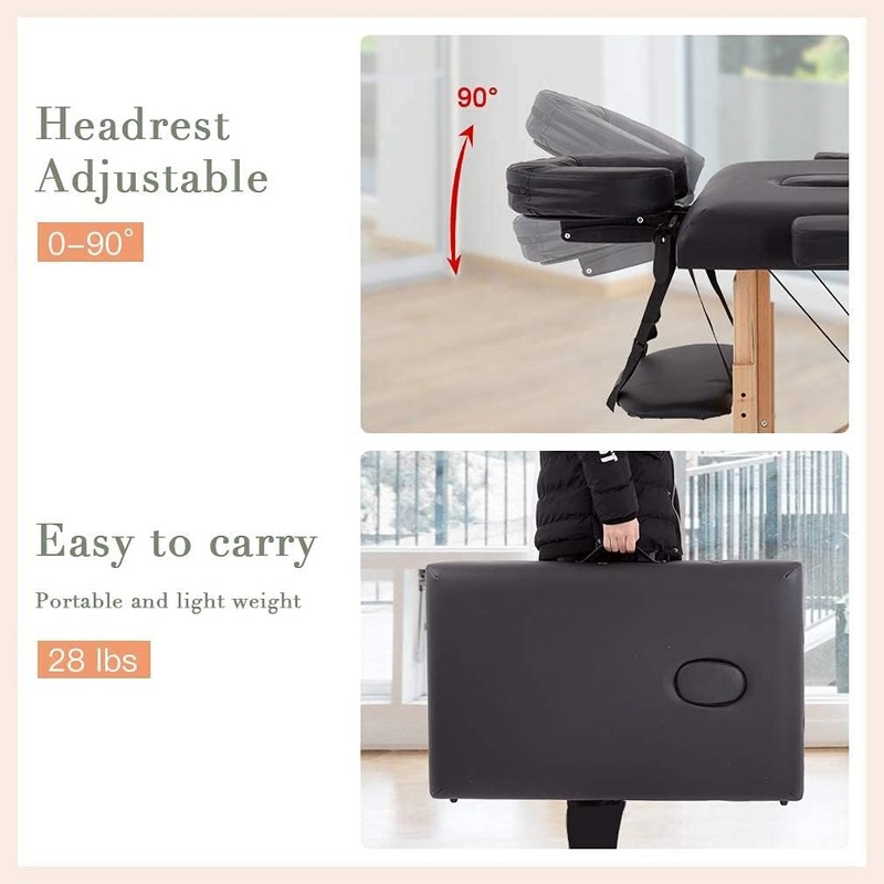 BestMassage Massage Bed Portable Massage Table 24 inche Wide Lash