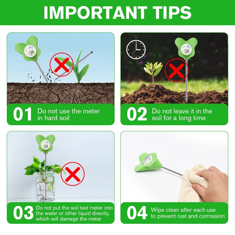 UNIWA Soil Moisture Meter, Plant Water Meter for House Plants