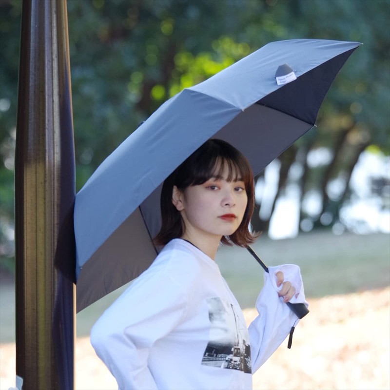 nifty Colors 5178GY Peach Drop Automatic Mini 58 Folding Umbrella
