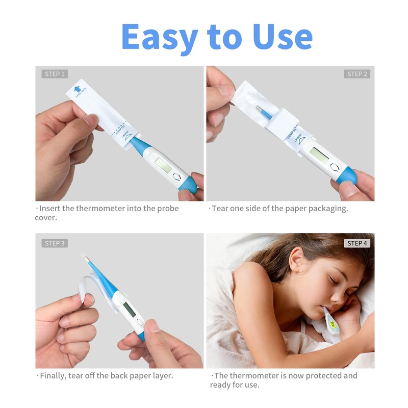 Boncare Thermometer Covers Disposable - 100 Pcs Probe Covers for