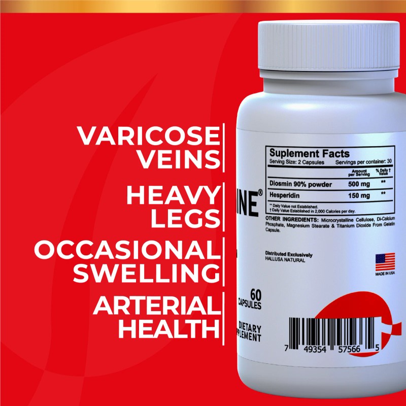 Hallosmine ULTRA Diosmin Hesperidin + FREE Cream Veins 4 oz