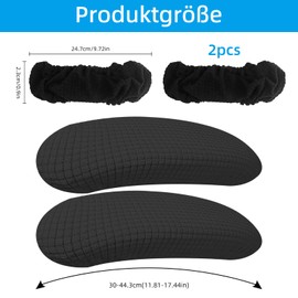 Pretwad 1 Pair of Office Chair Arm Armrest Covers, Elastic Waterproof Spandex Office Chair Protective Covers, Relieves Elbow Discomfort, Office Chair Protective Covers (Black)