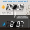 DSLIHA 3D Digital Alarm Clock for Bedrooms, LED Desk USB