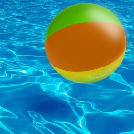 Sol Coastal 24" Six-Color Beach Ball for Play Beach Volleyball Sports Durable Vinyl Made