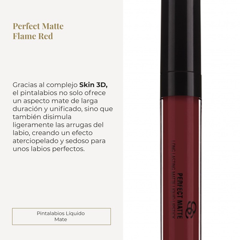 SALERM Perfect Matte Permanent Lipstick - Flame Red Liquid Matte