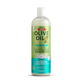 ORS Olive Oil Max Moisture Super Hydrating Sulfate-Free Shampoo, Infused with Rice water and Electrolytes for Supercharged Hydration & Growth 16.0 Ounce (Pack of 2)