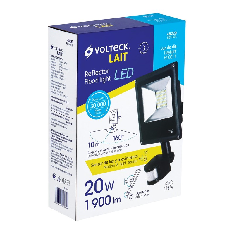 Volteck REF-901L, Reflector LED 20 W alta intensidad con sensor