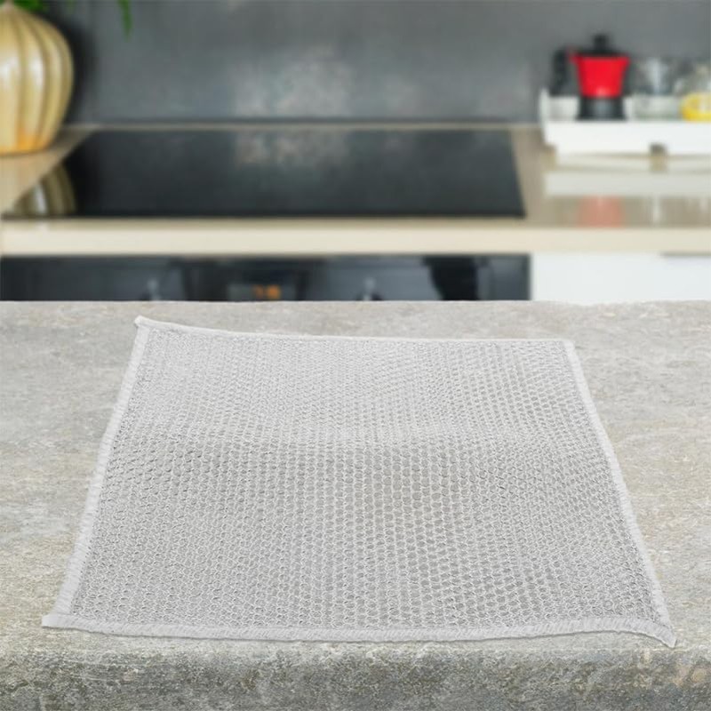 Zerodeko 5 Pack Silver Wire Dish Rags Non-Scratch Dishcloth Wire