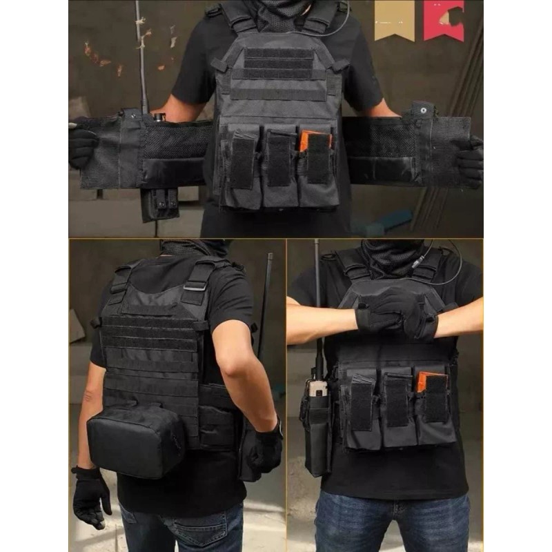 BOSSCO Chaleco Tactico Militar Paintball Airsoft Gotcha Policia